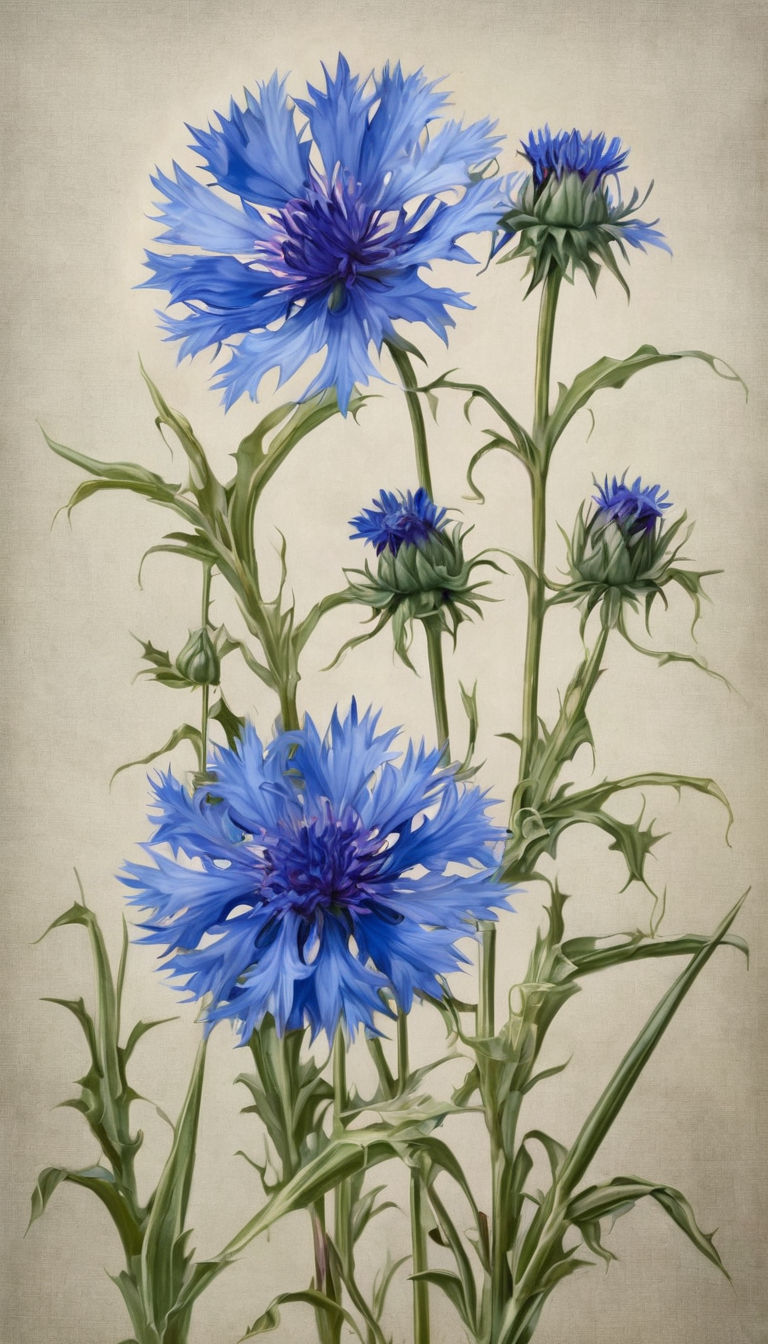 Василек синий