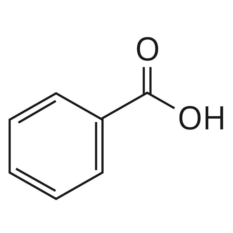 Формула молекулы Бензойная кислота| Formula of active ingredient Benzoic acid 