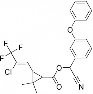 Формула молекулы Лямбда-цигалотрин| Formula of active ingredient lambda-Cyhalothrin 