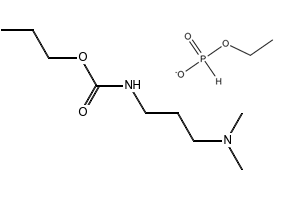 Формула молекулы Пропамокарб фосэтилата| Formula of active ingredient Propamocarb fosethylate 