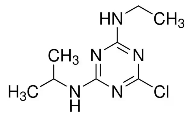 Формула молекулы Атразин| Formula of active ingredient Atrazine 