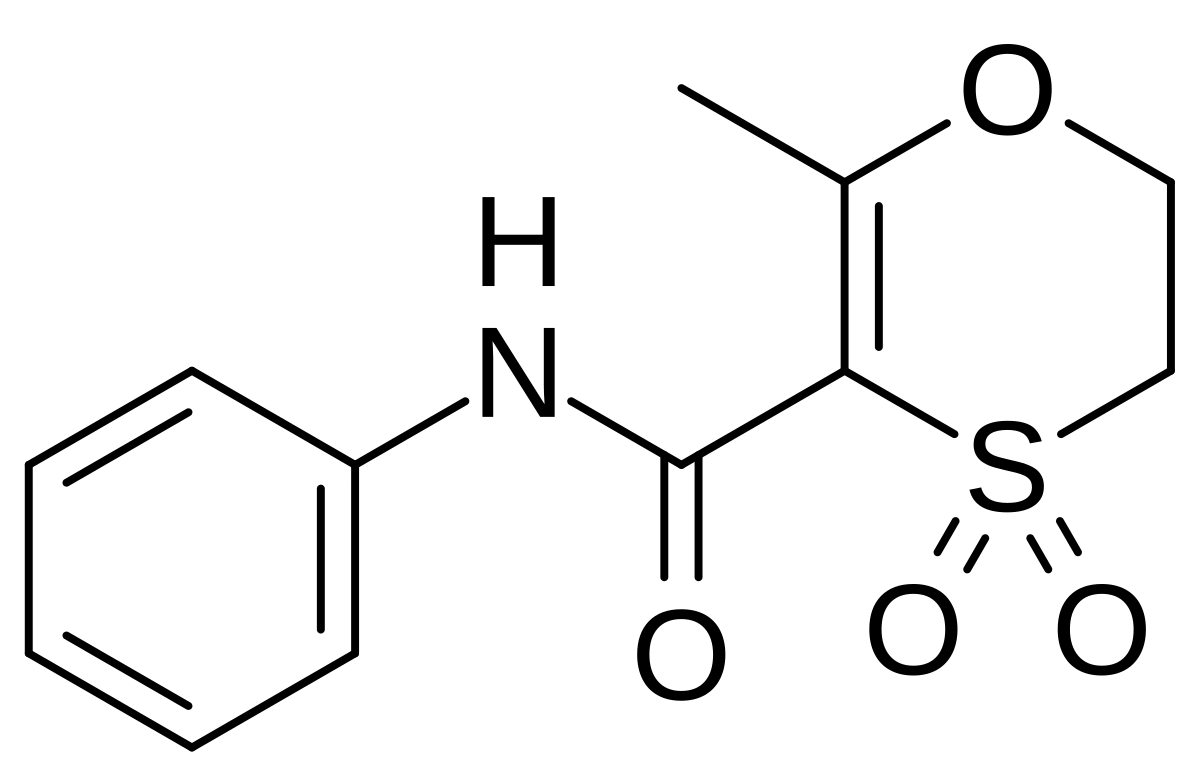 Формула молекулы Оксикарбоксин| Formula of active ingredient Oxycarboxin 