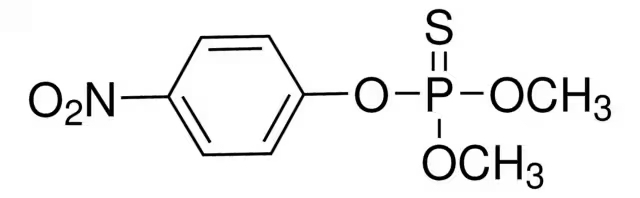 Формула молекулы Паратион-метил| Formula of active ingredient Parathion-methyl 