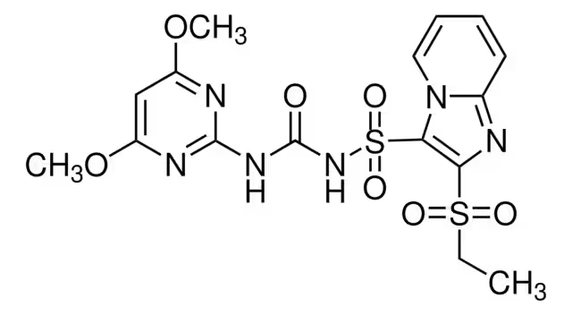 Формула молекулы Сульфосульфурон| Formula of active ingredient Sulfosulfuron 