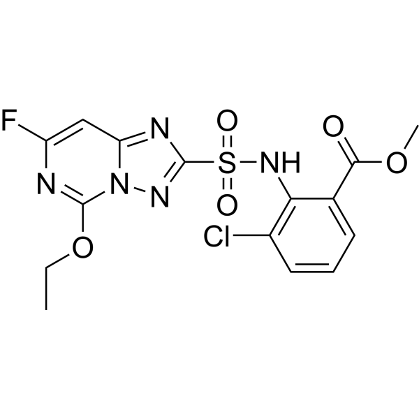 Формула молекулы Клорансулам-метил| Formula of active ingredient Cloransulam-methyl 