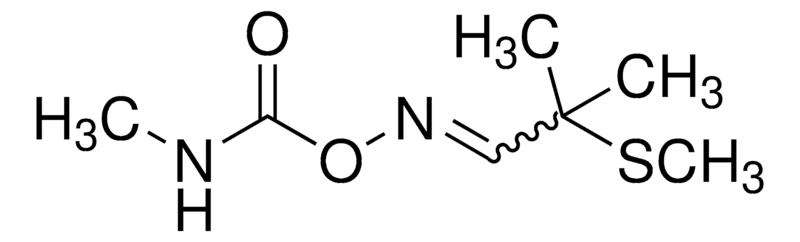 Формула молекулы Алдикарб| Formula of active ingredient Aldicarb 