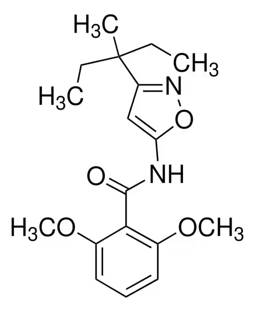 Формула молекулы Изоксабен| Formula of active ingredient Isoxaben 