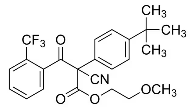 Формула молекулы Цифлуметофен| Formula of active ingredient Cyflumetofen 