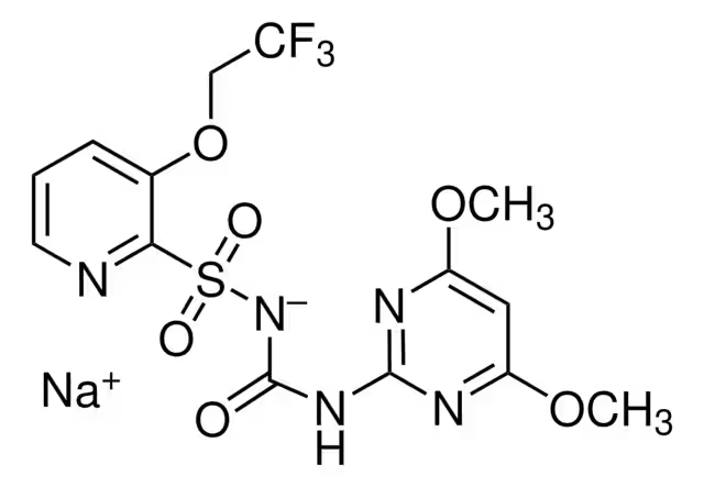 Формула молекулы Трифлоксисульфурон натрия| Formula of active ingredient Trifloxysulfuron-Na 
