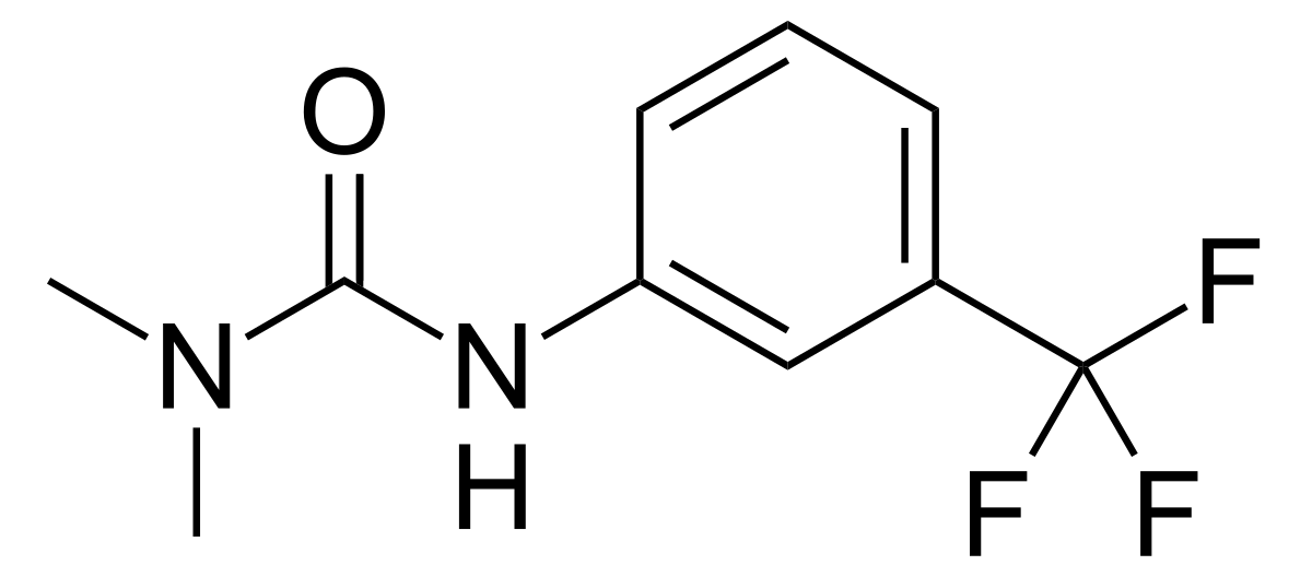 Формула молекулы Флуометурон| Formula of active ingredient Fluometuron 