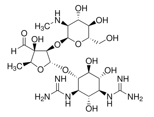 Формула молекулы Стрептомицин| Formula of active ingredient Streptomycin 