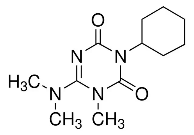 Формула молекулы Гексазинон| Formula of active ingredient Hexazinone 