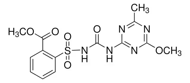 Формула молекулы Метсульфурон-метил| Formula of active ingredient Metsulfuron-methyl 