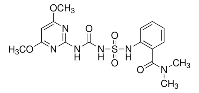 Формула молекулы Ортосульфамурон| Formula of active ingredient Orthosulfamuron 