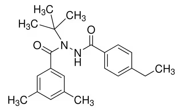 Формула молекулы Тебуфенозид| Formula of active ingredient Tebufenozide 