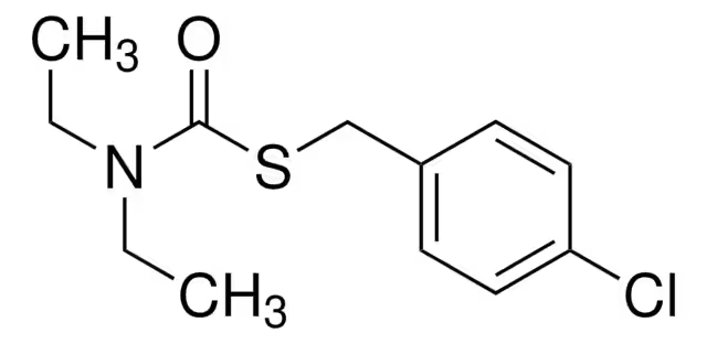 Формула молекулы Тиобенкарб| Formula of active ingredient Thiobencarb 