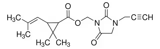 Формула молекулы Имипротрин| Formula of active ingredient Imiprothrin 