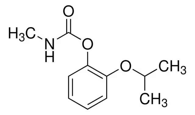 Формула молекулы Пропоксур| Formula of active ingredient Propoxur 