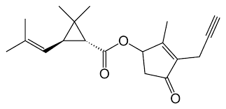 Формула молекулы Праллетрин| Formula of active ingredient Prallethrin 