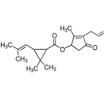 Формула молекулы Аллетрин (D-транс-изомер)| Formula of active ingredient d-trans Allethrin 