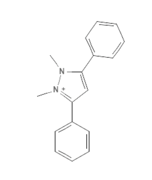 Формула молекулы Дифензокват| Formula of active ingredient Diphenzoquat 
