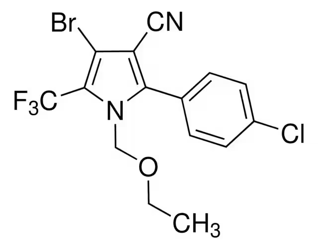 Формула молекулы Хлорфенапир| Formula of active ingredient Chlorfenapyr 