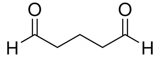Формула молекулы Глутаровый альдегид| Formula of active ingredient Glutaraldehyde 