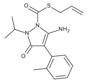 Формула молекулы Фенпиразамин| Formula of active ingredient Fenpyrazamine 