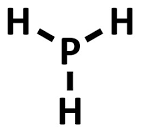 Формула молекулы Фосфин| Formula of active ingredient Phosphine 