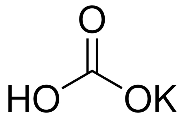 Формула молекулы Гидрокарбонат калия| Formula of active ingredient Potassium bicarbonate 