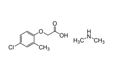 Формула молекулы МЦПА (диметиламинная соль)| Formula of active ingredient MCPA dimethylammonium 