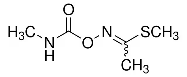 Формула молекулы Метомил| Formula of active ingredient Methomyl 