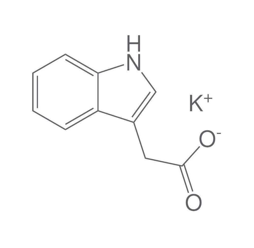 Формула молекулы Индолил-3-уксусная кислота (калиевая соль)| Formula of active ingredient Indole-3-acetic acid (potassium salt) 