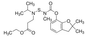 Формула молекулы Бенфуракарб| Formula of active ingredient Benfuracarb 