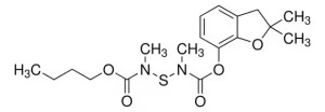 Формула молекулы Фуратиокарб| Formula of active ingredient Furathiocarb 