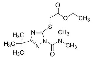 Формула молекулы Триазамат| Formula of active ingredient Triazamate 