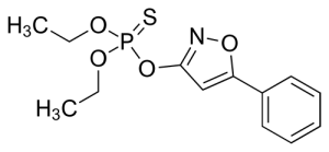 Формула молекулы Изоксатион| Formula of active ingredient Isoxathion 