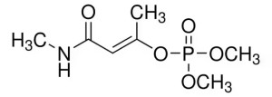 Формула молекулы Монокротофос| Formula of active ingredient Monocrotophos 