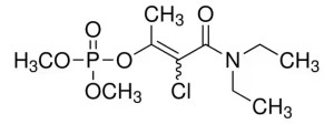 Формула молекулы Фосфамидон| Formula of active ingredient Phosphamidon 
