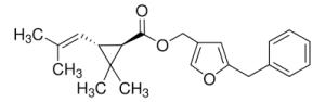 Формула молекулы Биоресметрин| Formula of active ingredient Bioresmethrin 