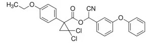 Формула молекулы Циклопротрин| Formula of active ingredient Cycloprothrin 