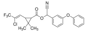 Формула молекулы Цигалотрин| Formula of active ingredient Cyhalothrin 