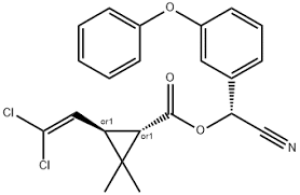 Формула молекулы Тета-циперметрин| Formula of active ingredient theta-Cypermethrin 