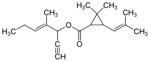 Формула молекулы Эмпентрин| Formula of active ingredient Empenthrin 