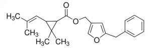 Формула молекулы Ресметрин| Formula of active ingredient Resmethrin 