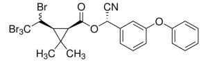 Формула молекулы Тралометрин| Formula of active ingredient Tralomethrin 