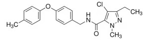 Формула молекулы Толфенпирад| Formula of active ingredient Tolfenpyrad 