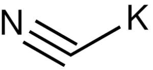 Формула молекулы Цианид калия| Formula of active ingredient Potassium cyanide 