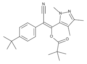Формула молекулы Циенопирафен| Formula of active ingredient Cyenopyrafen 
