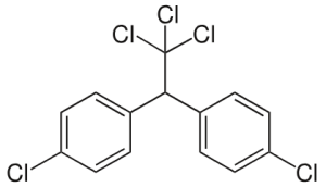 Формула молекулы ДДТ| Formula of active ingredient DDT 